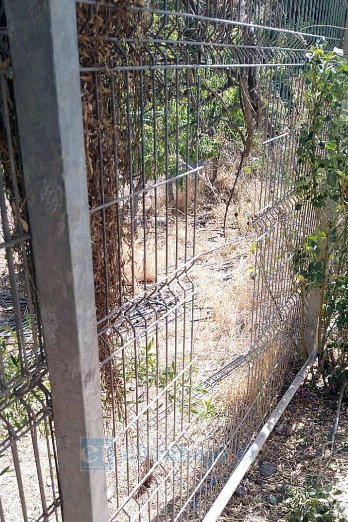 Delincuentes rompieron la reja perimetral.
