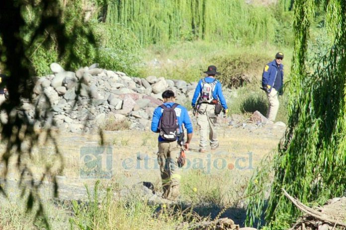 Labor se desarrolló en la ribera del río Aconcagua.