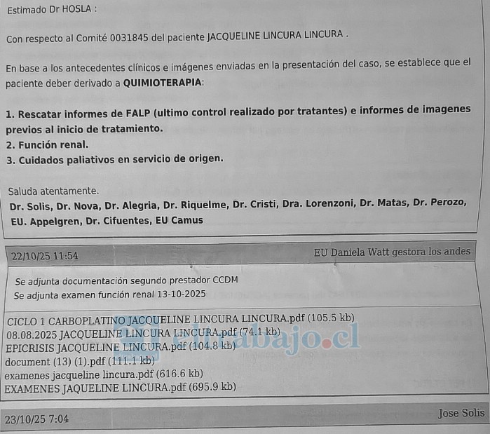 Documentación médica que respalda su diagnóstico.