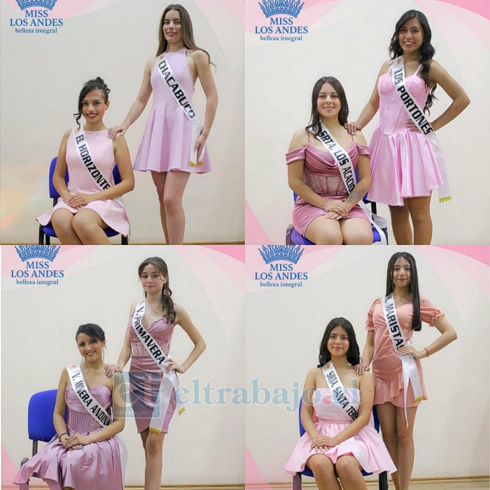 Estas son las ocho participantes de la segunda edición de Miss Los Andes.