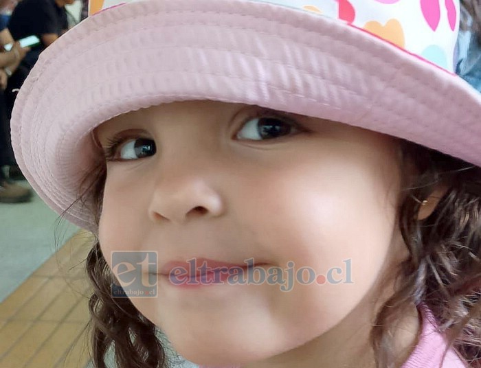La pequeña Rousse Andrea Fonseca Ahumada de 3 años de edad.