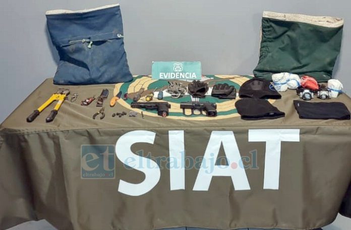 Estos son los elementos incautados por Carabineros.