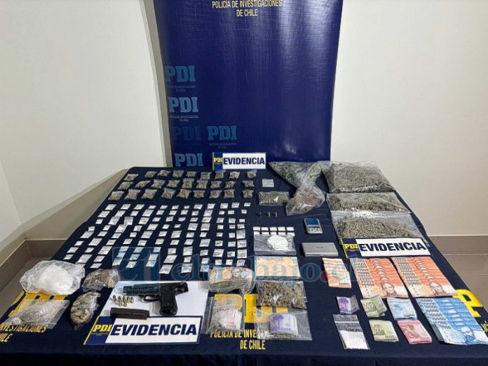 Esta es la droga y armas incautadas por la PDI.