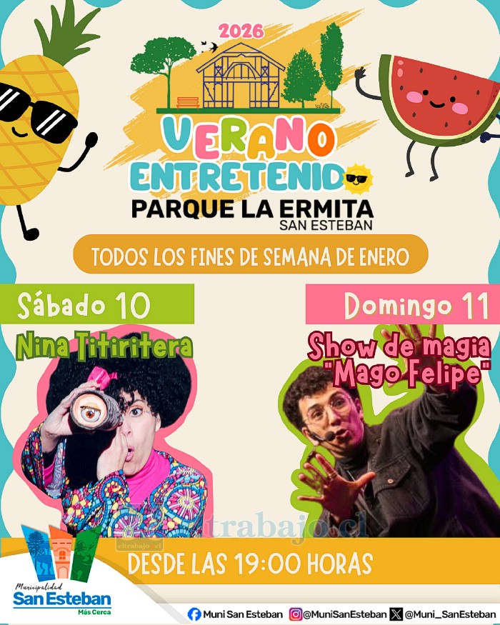 Durante todos los fines de semana de enero, el Parque La Ermita de San Esteban será escenario de presentaciones artísticas gratuitas, transformándose en un espacio de encuentro familiar y cultural al aire libre.