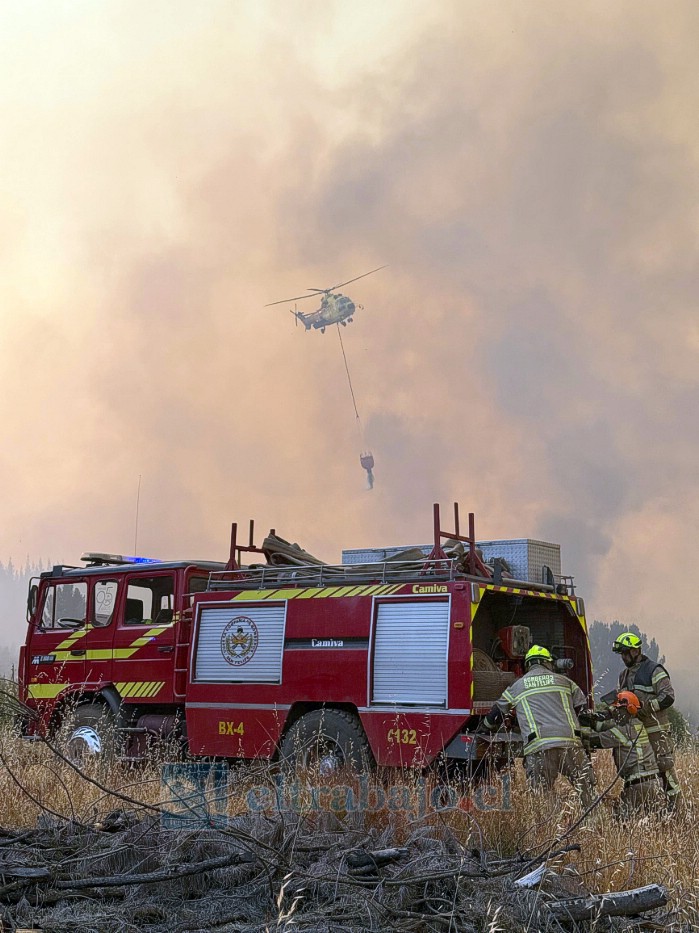 Bomberos en la zona 0. 
