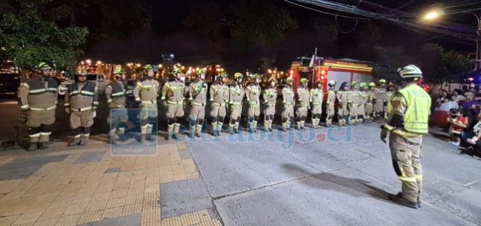 El grupo Fuerza Tarea Aconcagua fue recibido en la Central de Bomberos.