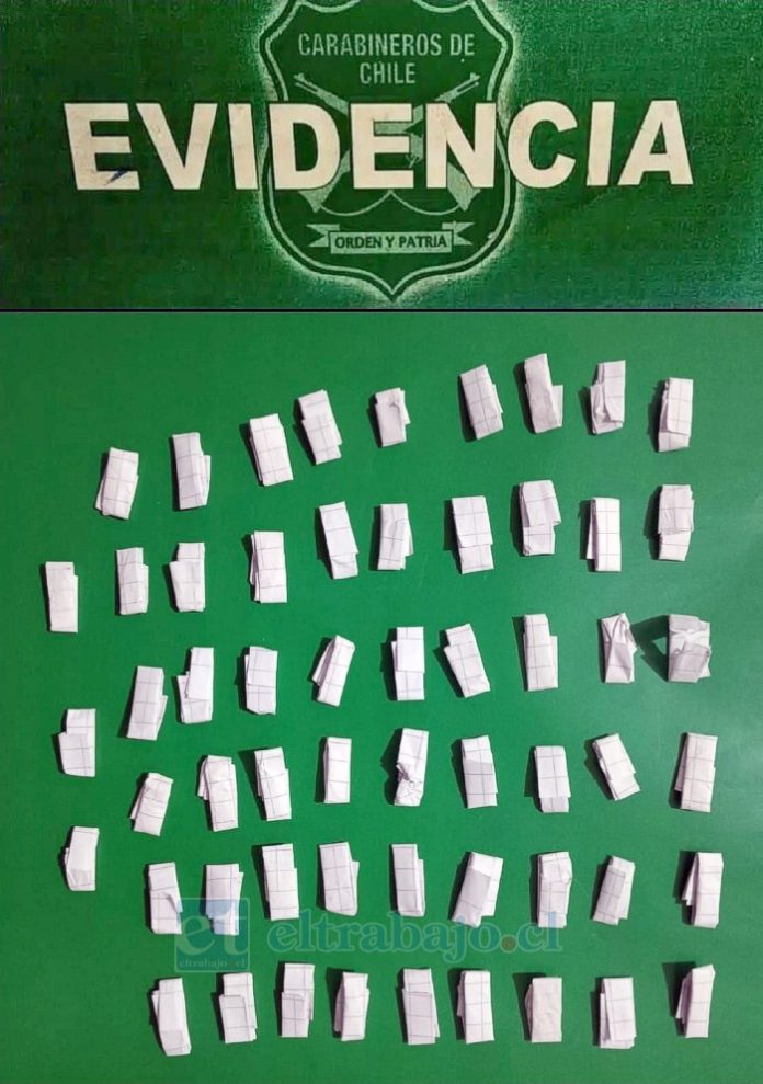 Esta es la droga que portaba este delincuente.