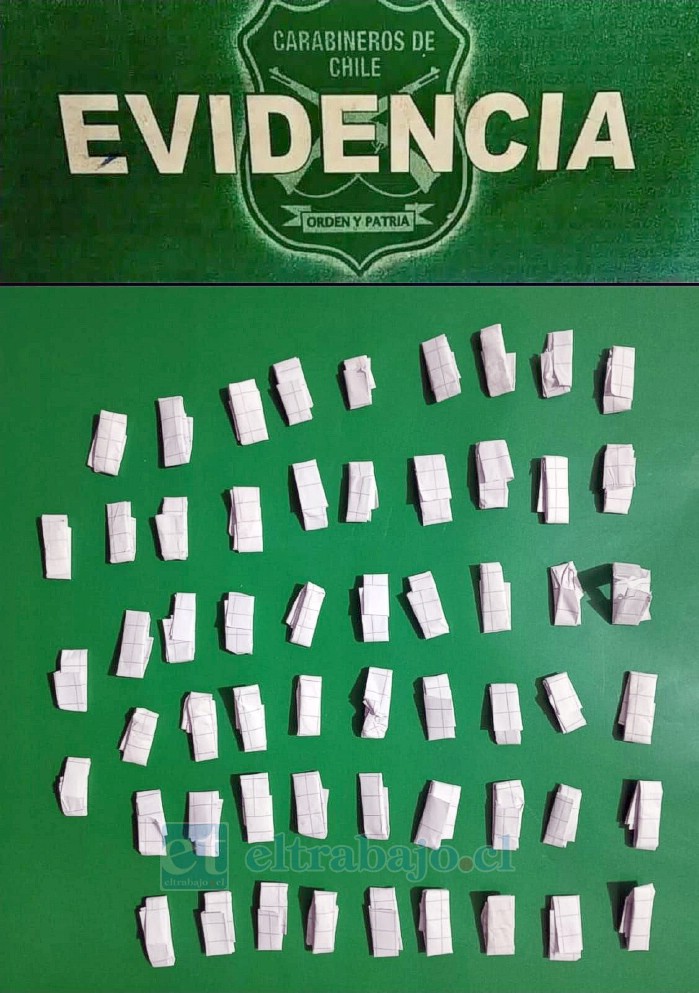 Esta es la droga que portaba este delincuente.