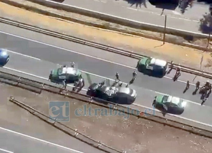 Momento en el que son capturados los malvivientes.