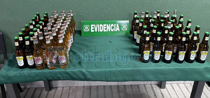 Estas son las cervezas decomisadas.