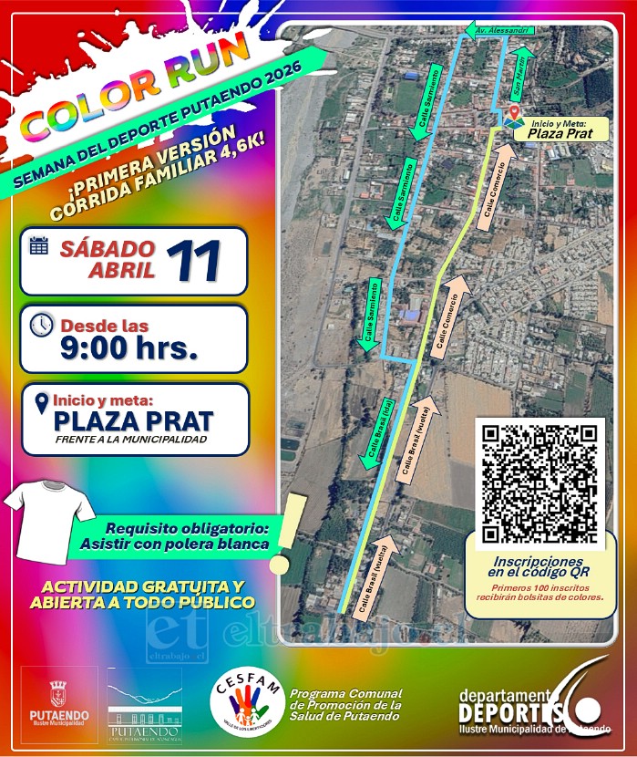 Mapa que muestra el recorrido de esta actividad familiar.