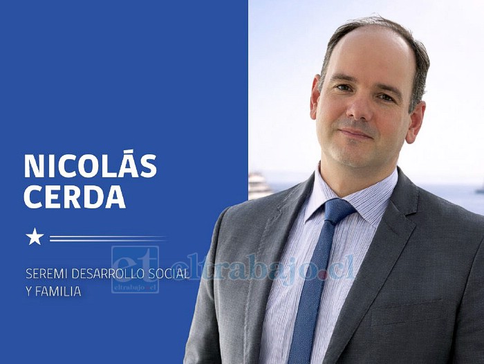 Nicolás Cerda, Seremi de Desarrollo Social y Familia.