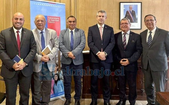 Autoridades de Aconcagua se reunieron con el subsecretario de Seguridad.