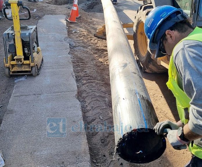 Avanzan los trabajos de alcantarillado en Santa María.