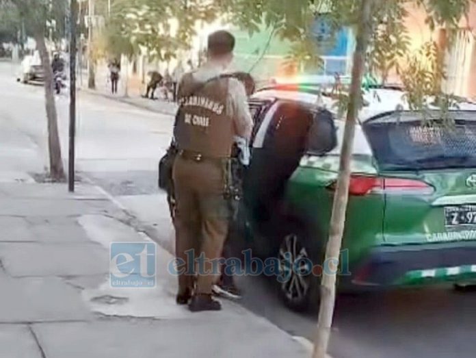 Delincuente fue detenido por Carabineros.