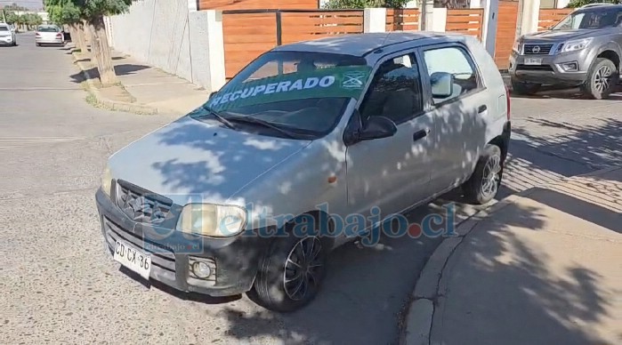 Este es el vehículo recuperado por Carabineros. 