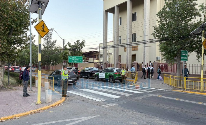 Resguardo policial en los establecimientos de Los Andes. 
