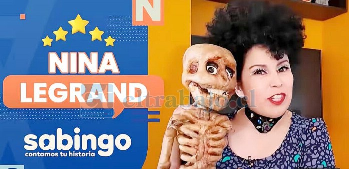 Una destacada participación en televisión nacional tuvo Nina Legrand en el programa Sabingo de Chilevisión.