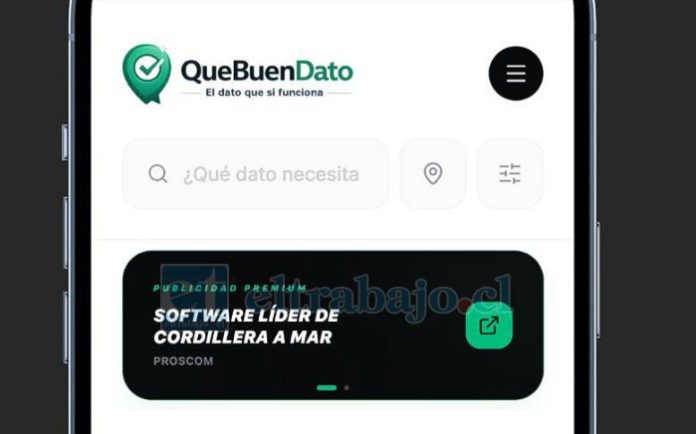Esta es la plataforma QueBuenDato.cl.