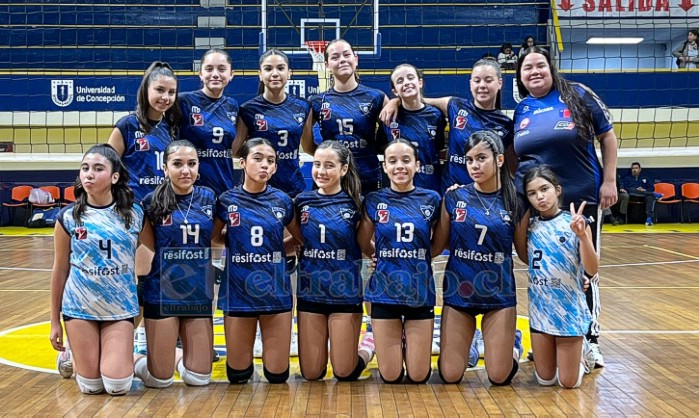 Serie U14 de Unión Volley durante su participación en Concepción, donde logró clasificar a la Liga Nacional de Menores