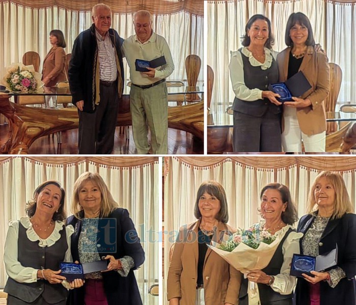 Profesores que recibieron reconocimiento por su trayectoria.