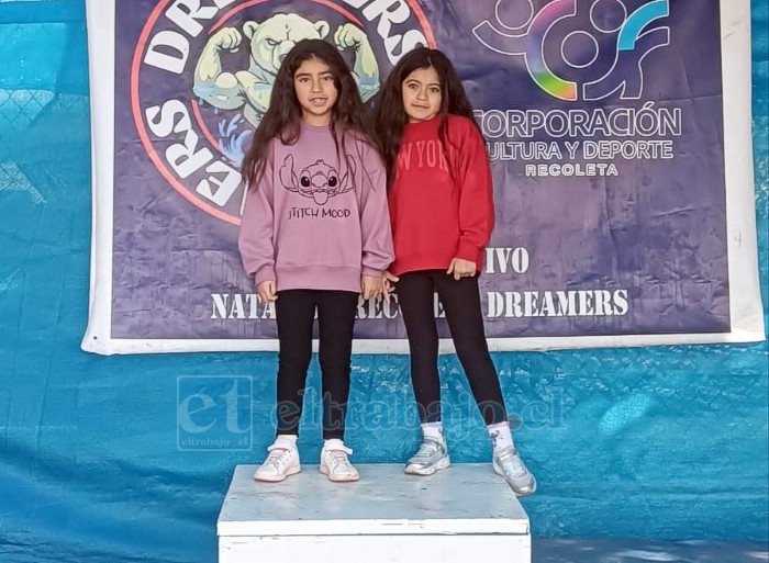 Maite Rodó Tapia y Josefa Herrera Zamora, representaron al Club Aquajet San Felipe en torneo metropolitano disputado en Recoleta.