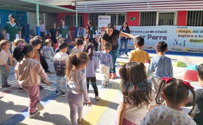 La comunidad educativa del jardín infantil Nicanor Parra celebró la implementación del proyecto enfocado en actividad física y vida saludable.