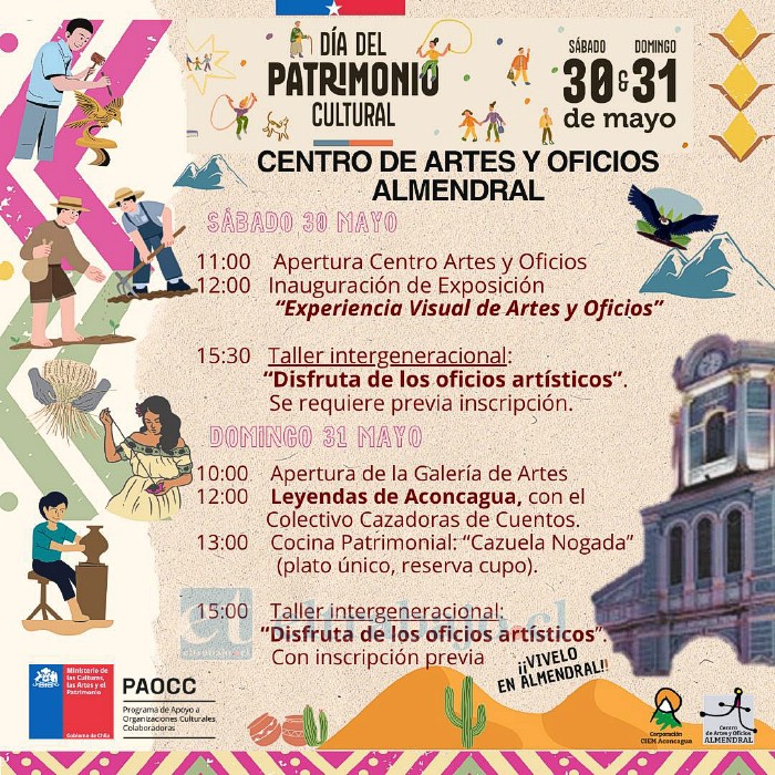 Invitan a actividades por Día de los Patrimonios en El Almendral.