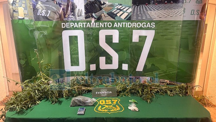 Esta es la droga incautada desde su domicilio. 