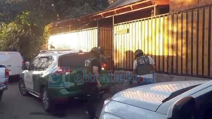Carabineros allanó domicilio en Curimón.