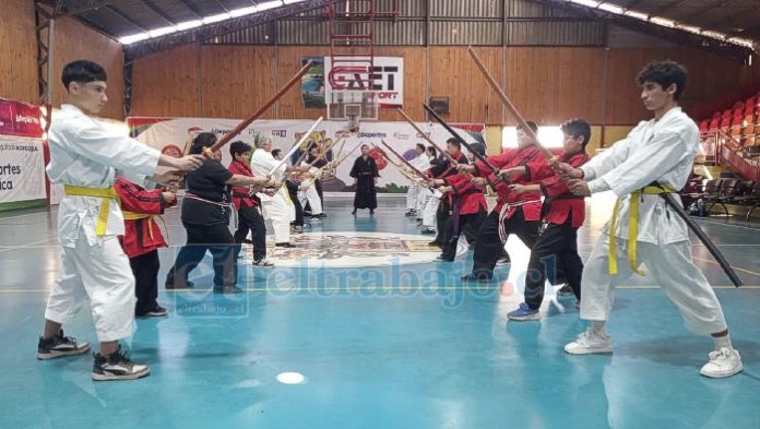 Los asistentes realizaron técnicas de uso de la katana.