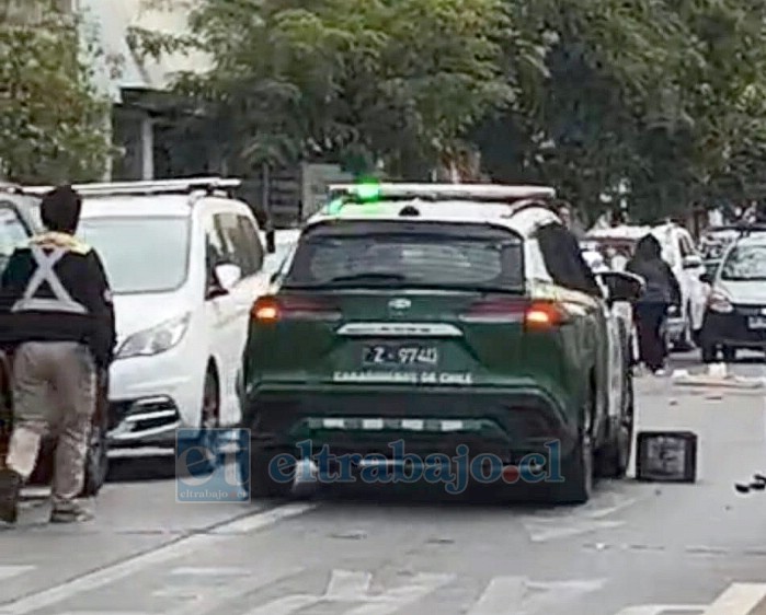 Carabineros debió actuar para detener a un sujeto por agresiones y amenazas. 