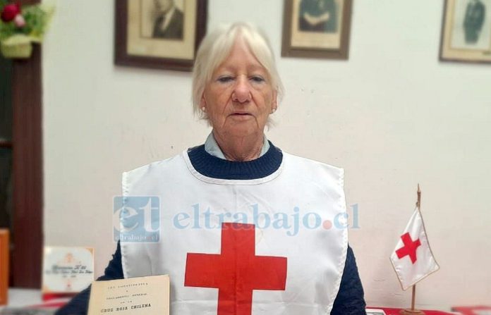 María Angélica Martínez, vicepresidenta de la Cruz Roja filial San Felipe.