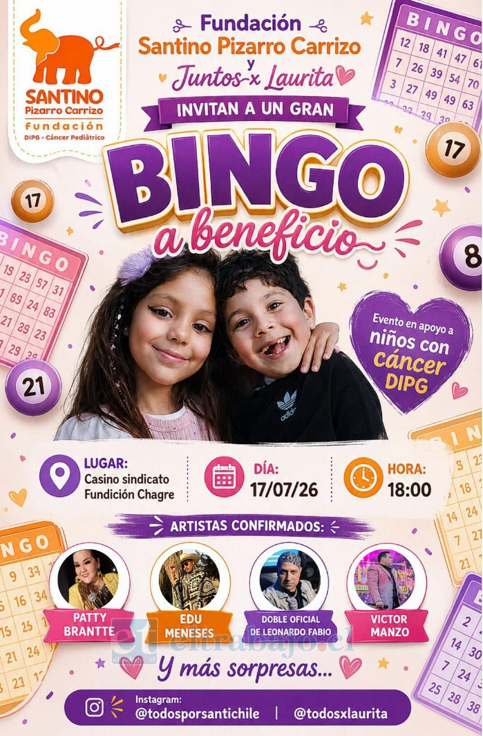 Gran Bingo Solidario se realizará el próximo 17 de julio.