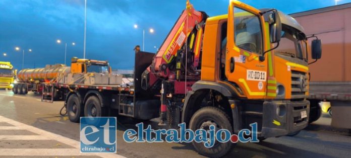 Este es el camión robado y recuperado por la sección Centauro de Carabineros.