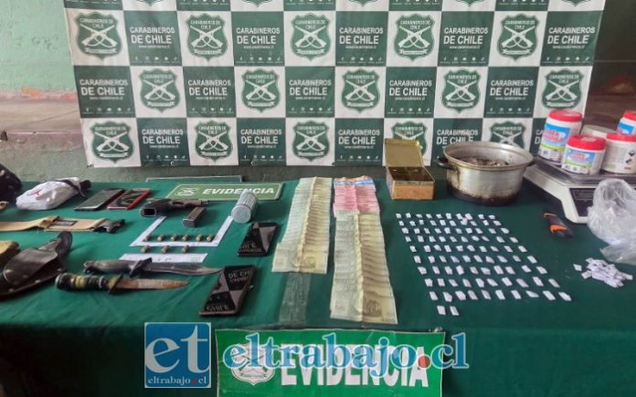 Esta es la evidencia incautada por Carabineros.
