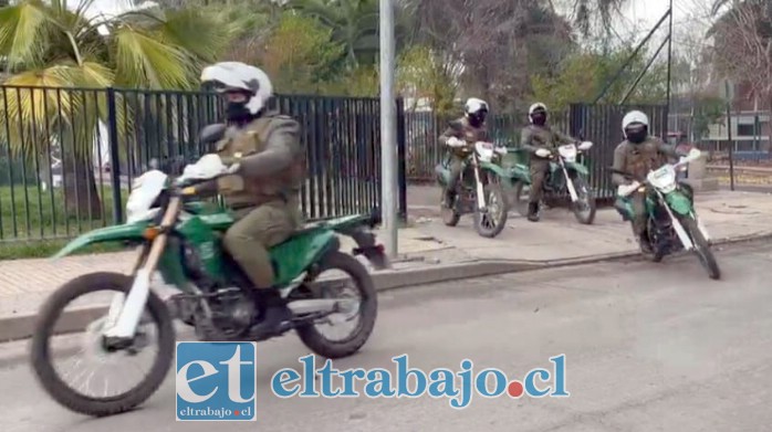 Intenso fue el despliegue de efectivos policiales.