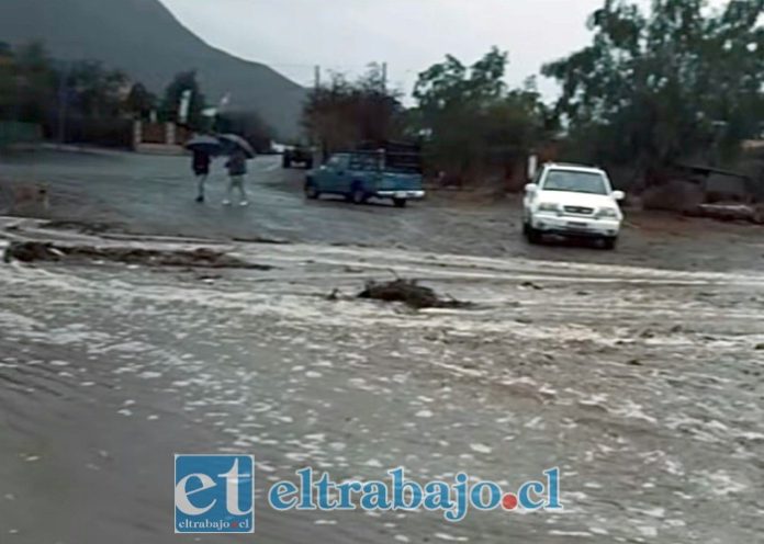 Lluvia generó la crecida de los caudales en Catemu.