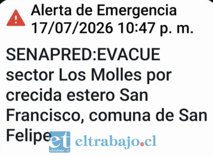 Este fue el mensaje que recibieron vecinos de San Felipe.