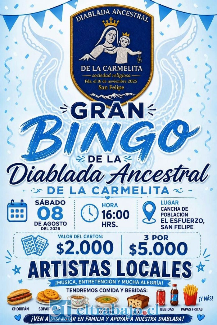 Los fondos recaudados permitirán confeccionar los trajes de la agrupación y así continuar preservando la tradición de la diablada y la devoción a la Virgen del Carmen.