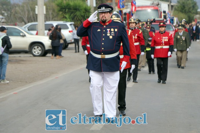 Bomberos estuvo presente en el evento.
