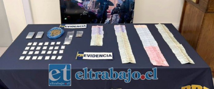 Esta es la droga incautada por la PDI en Santa María.