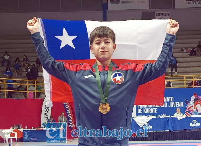 Amaro Castro durante su participación en el Panamericano Juvenil de Karate, realizado en San José, Costa Rica.