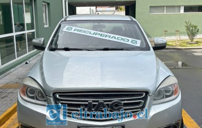 Este es el vehículo recuperado en la Toma y que había sido robado en Osorno.