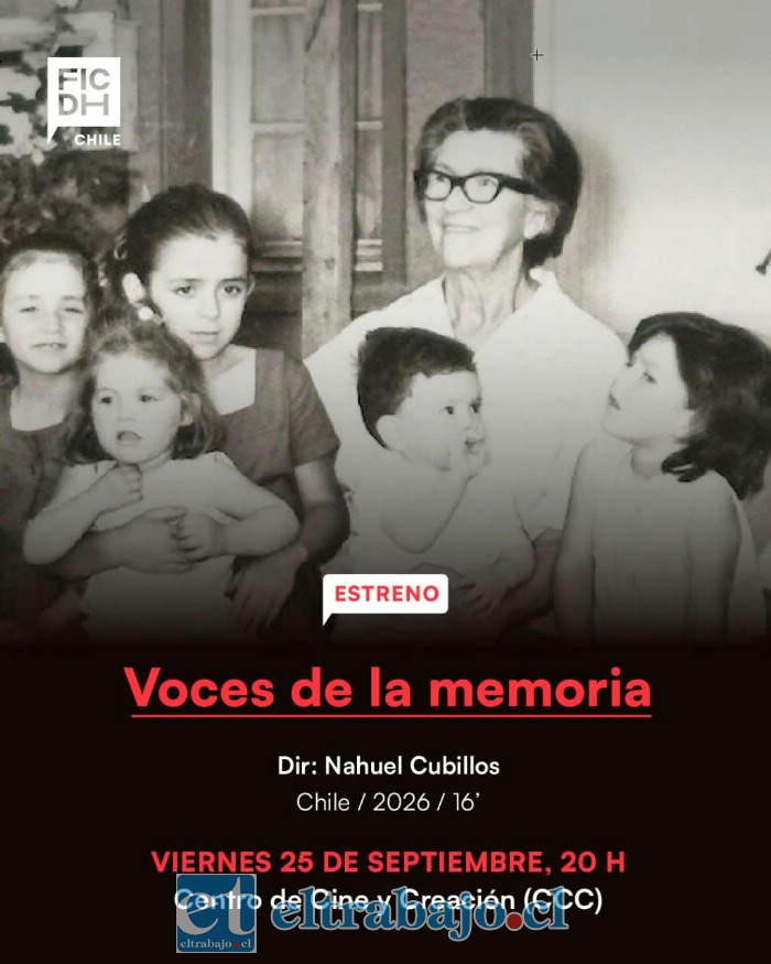 ‘Voces de la Memoria’, cortometraje documental que rescata la historia de Rosa Herrera González, abuela paterna del realizador sanfelipeño Nahuel Cubillos, y su experiencia durante la dictadura militar.