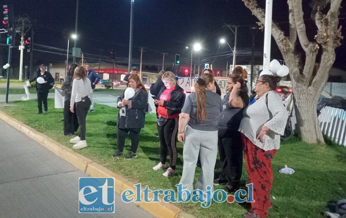 Los amigos y familiares la noche del martes.