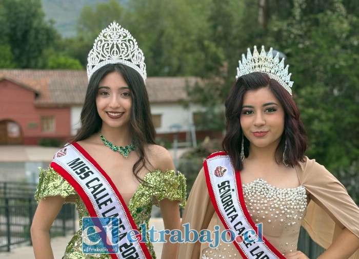 Carla Reinoso, representante de Los Maitenes, y Constanza Deumacan, de Los Jardines, se coronaron como las nuevas ganadoras de las categorías Señorita Calle Larga y Miss Calle Larga, respectivamente.
