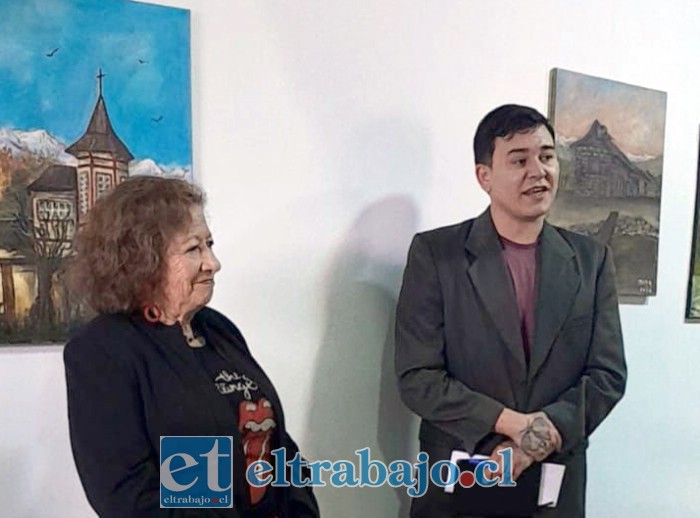 Irene Milla, en su exposición Nostalgia, realizada en la Casa de la Cultura de San Felipe.