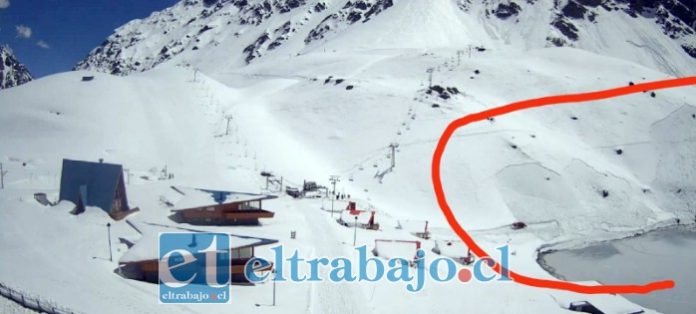 Este es el lugar en el que se produjo la avalancha.