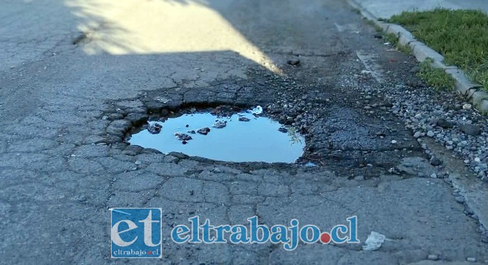 Un gran ‘evento’ en la calle principal de Villa El Canelo, tapado por el agua.